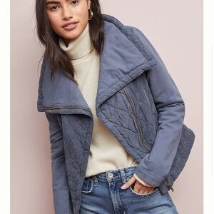 Anthropologie Marrakech Women's Blue Quilted Jacket